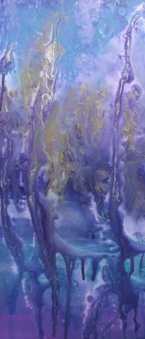 'Ambient' - Abstract painting, pouring art, modern art by Lisa Price