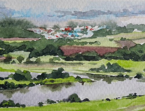 Green Hills & River Ruhr by Iryna Zadnipriana