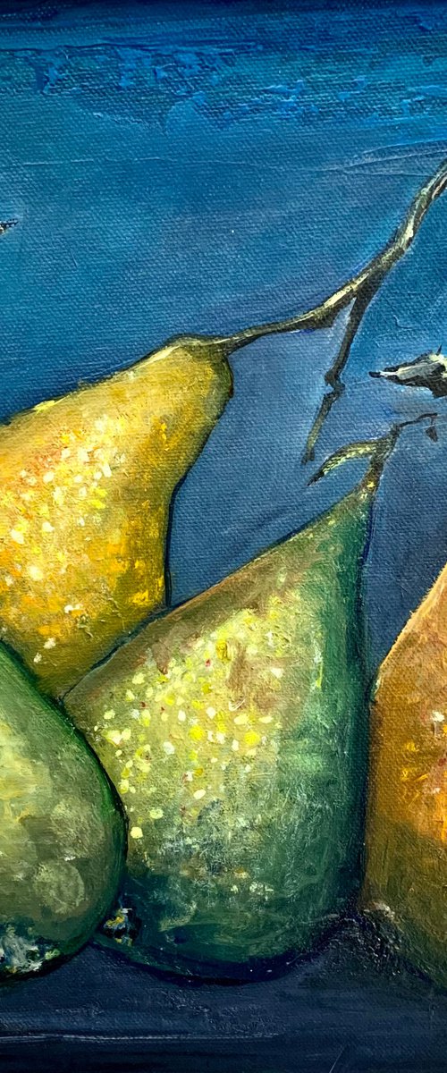 Pears in blue by Elisabetta Mutty