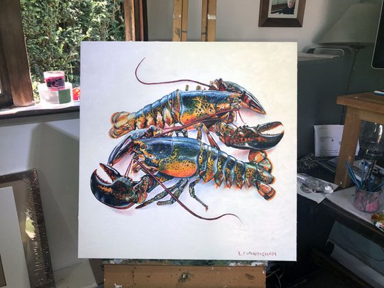 Rainbow Lobster Pair