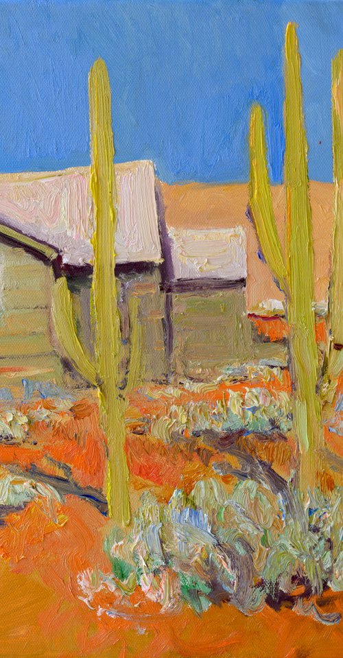 Old Houses and Cactuses by Suren Nersisyan