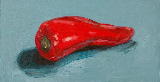 gift for food lovers: modern still life of red peppers