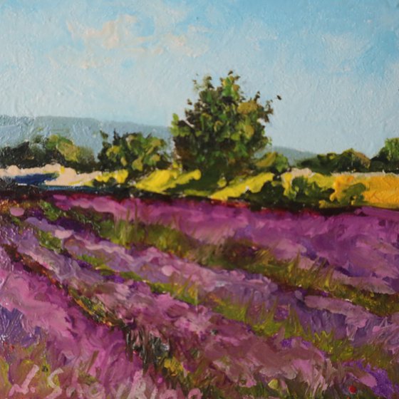 Lavender Field Painting