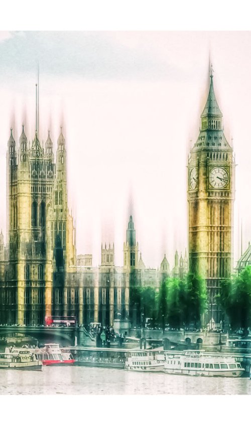 London Vibrations - The Houses of Parliament. Limited Edition 1/50 15x10 inch Photographic Print by Graham Briggs