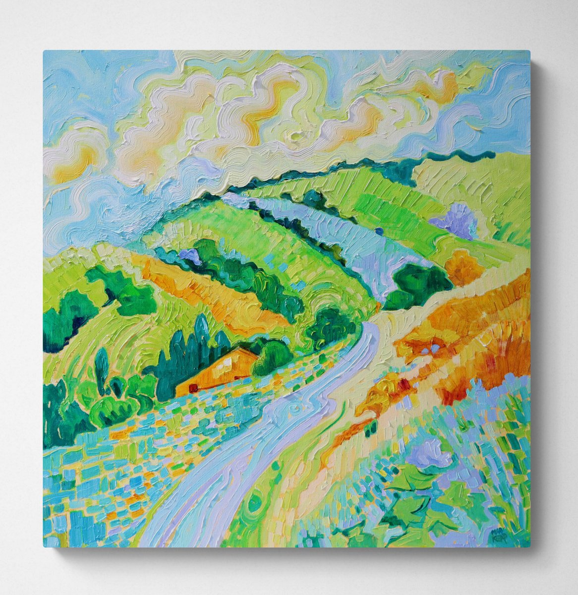 Rolling Hills Derbyshire By Mary Kemp, 20 X 20, Artwork For Sale On Artfinder