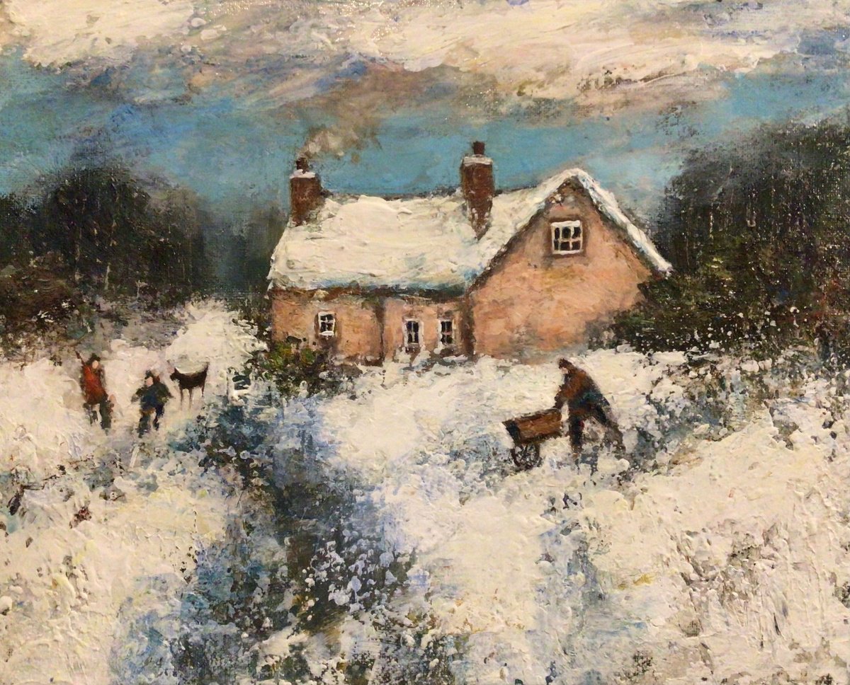 DEEP IN SNOW, THE OLD SCHOOL HOUSE, MERTHYA MAWR by Roma Mountjoy