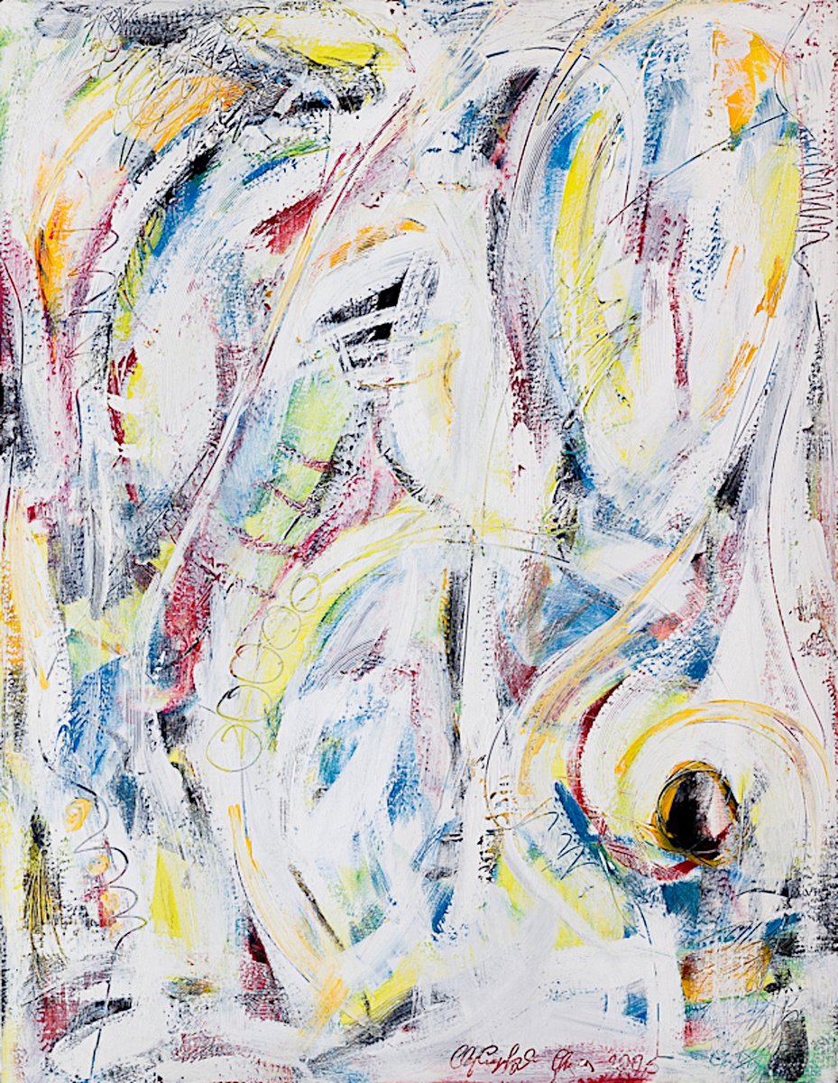 Abstract Acrylic Painting By Gor Avetisyan, 33 X 43, Morning, Original Artwork