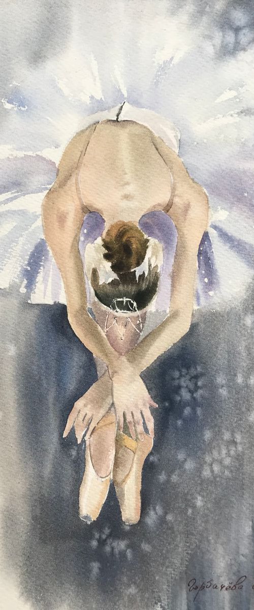 Ballerina in white by Eugenia Gorbacheva