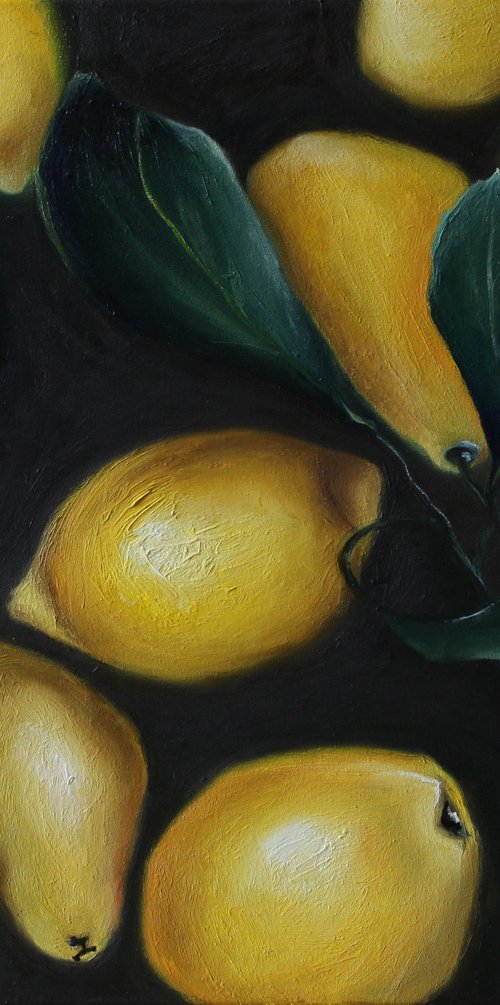 Pears and lemons by Anastasiia Novitskaya