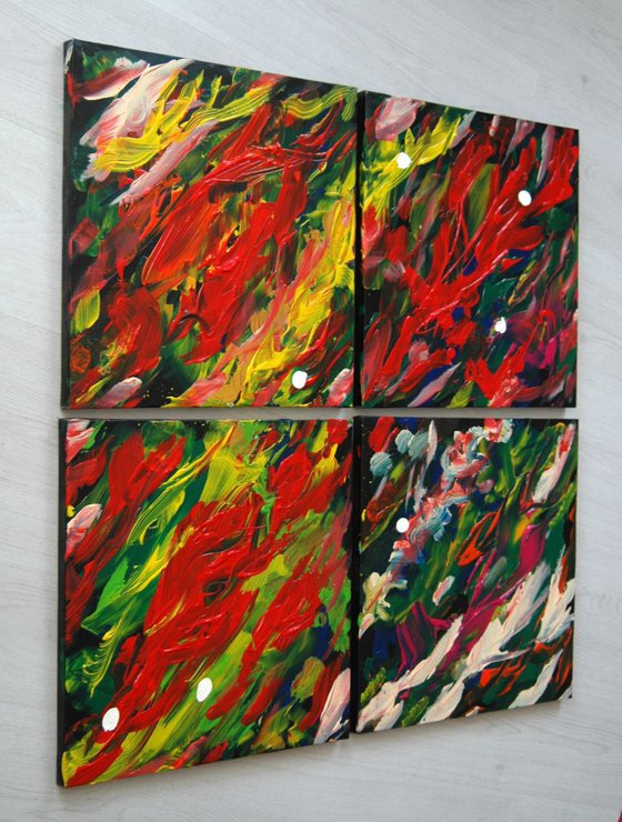 4 FLAMING ABSTRACTS