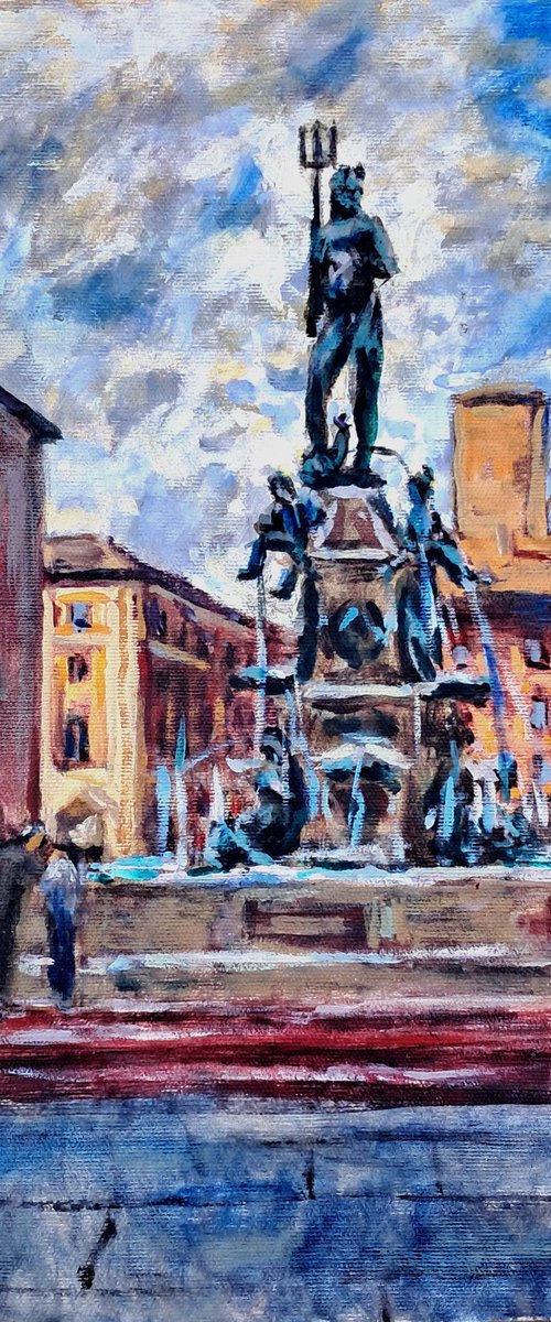 Poseidon fountain by Dimitris Voyiazoglou