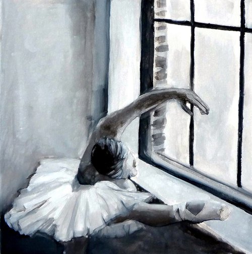 Dedication Ballerina LE Print by katy hawk