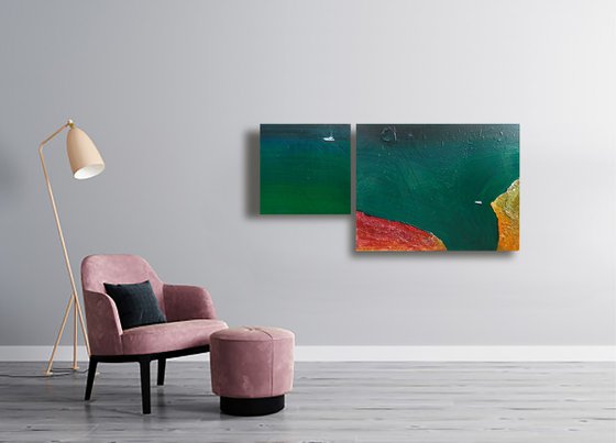 "The sea" diptych