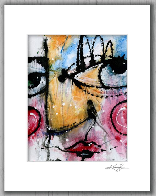 Funky Face Whimsy 19 - Painting by Kathy Morton Stanion by Kathy Morton Stanion
