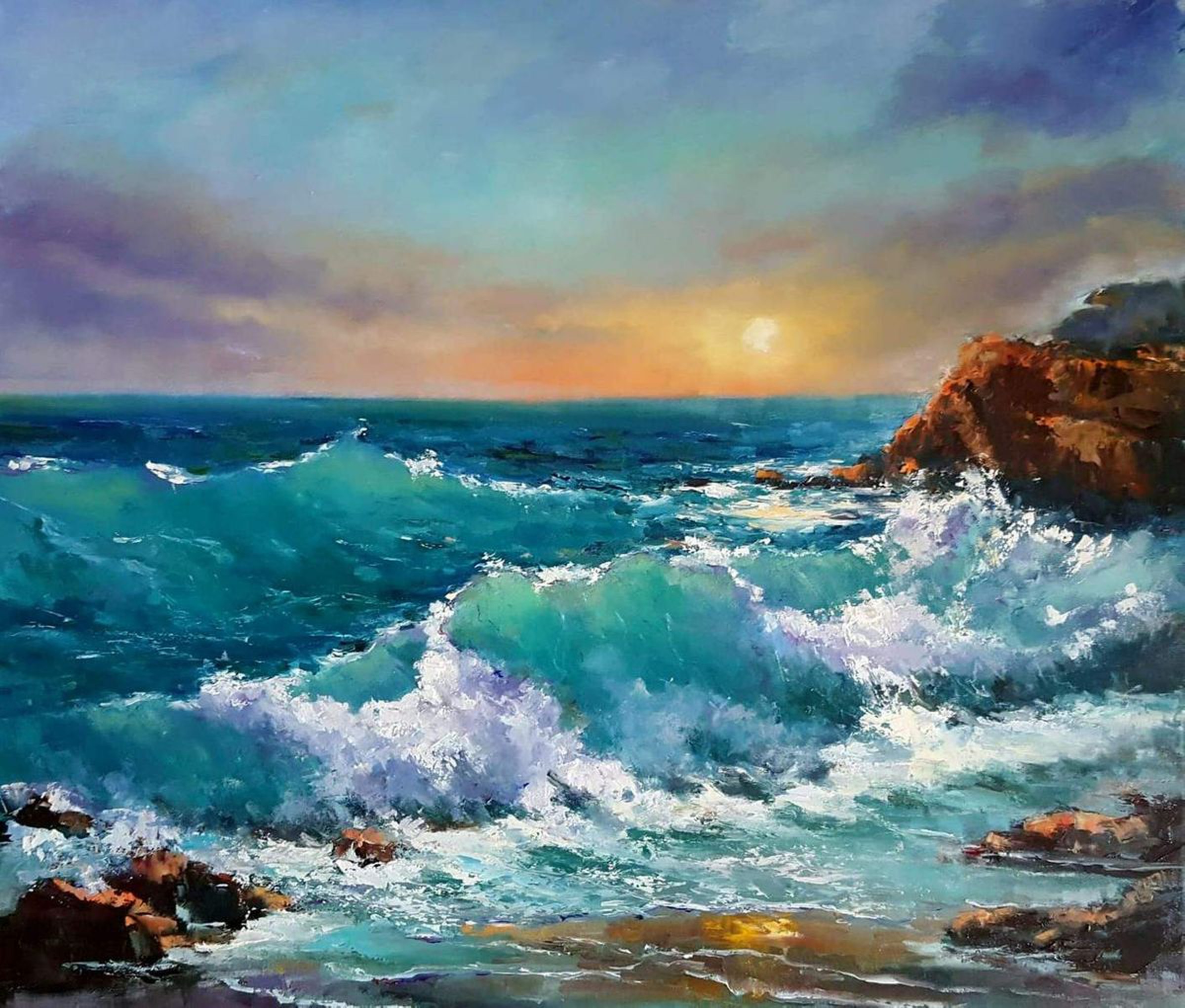 Songs Of The Sea Oil Painting By Olga Egorov Artfinder