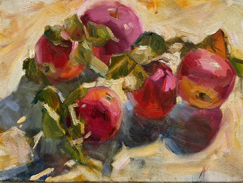 Still life with apples by Nataliia Nosyk