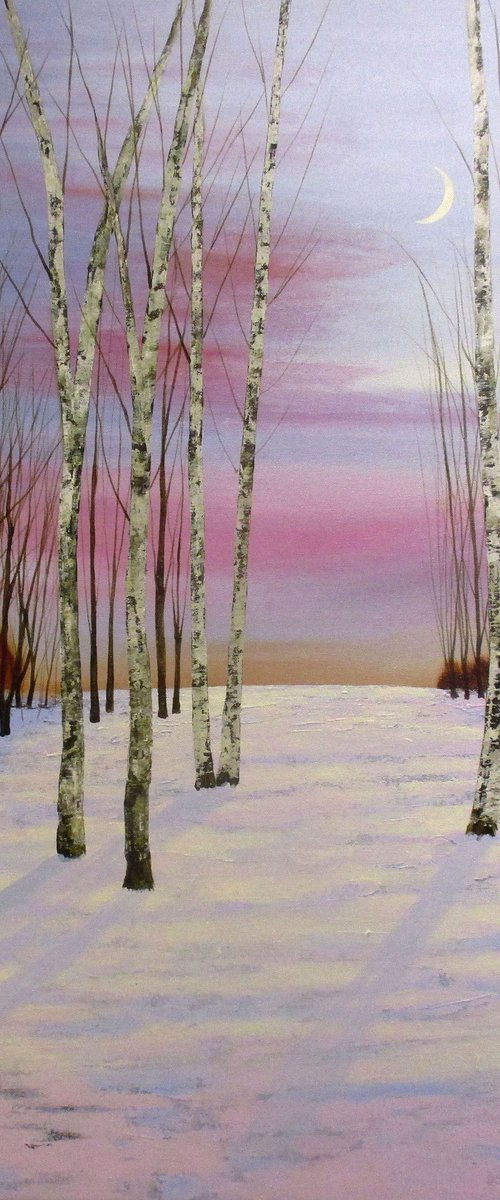 Silver Sickle Moon by Amanda Horvath