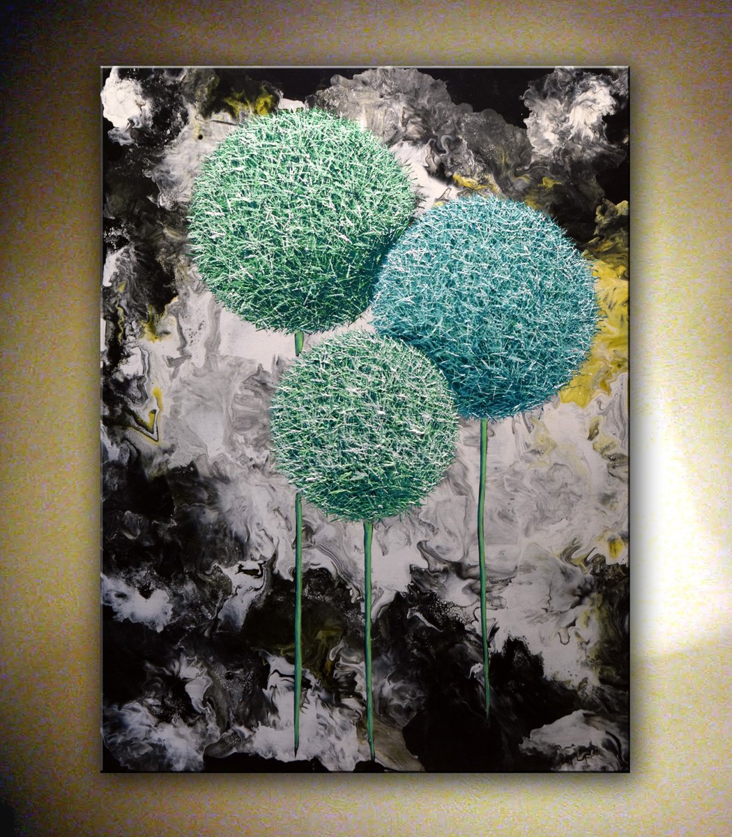 Lollipop - Large Abstract Painting 40 x 30 by Nataliya Stupak