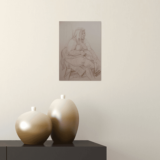 Seated nude