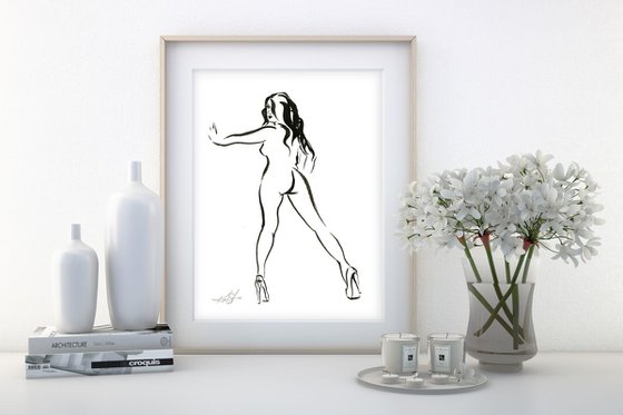 Brushstroke Nude Goddess Collection -  Set 1 by Kathy Morton Stanion
