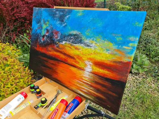 Sunset storm