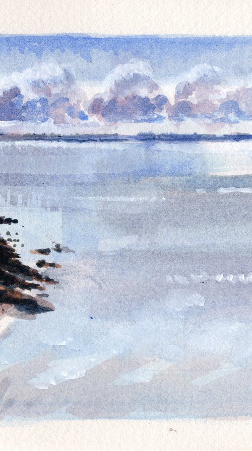 Rockcliffe, Dalbeattie, Scotland, Solway morning - Sketch by Paul Gurney