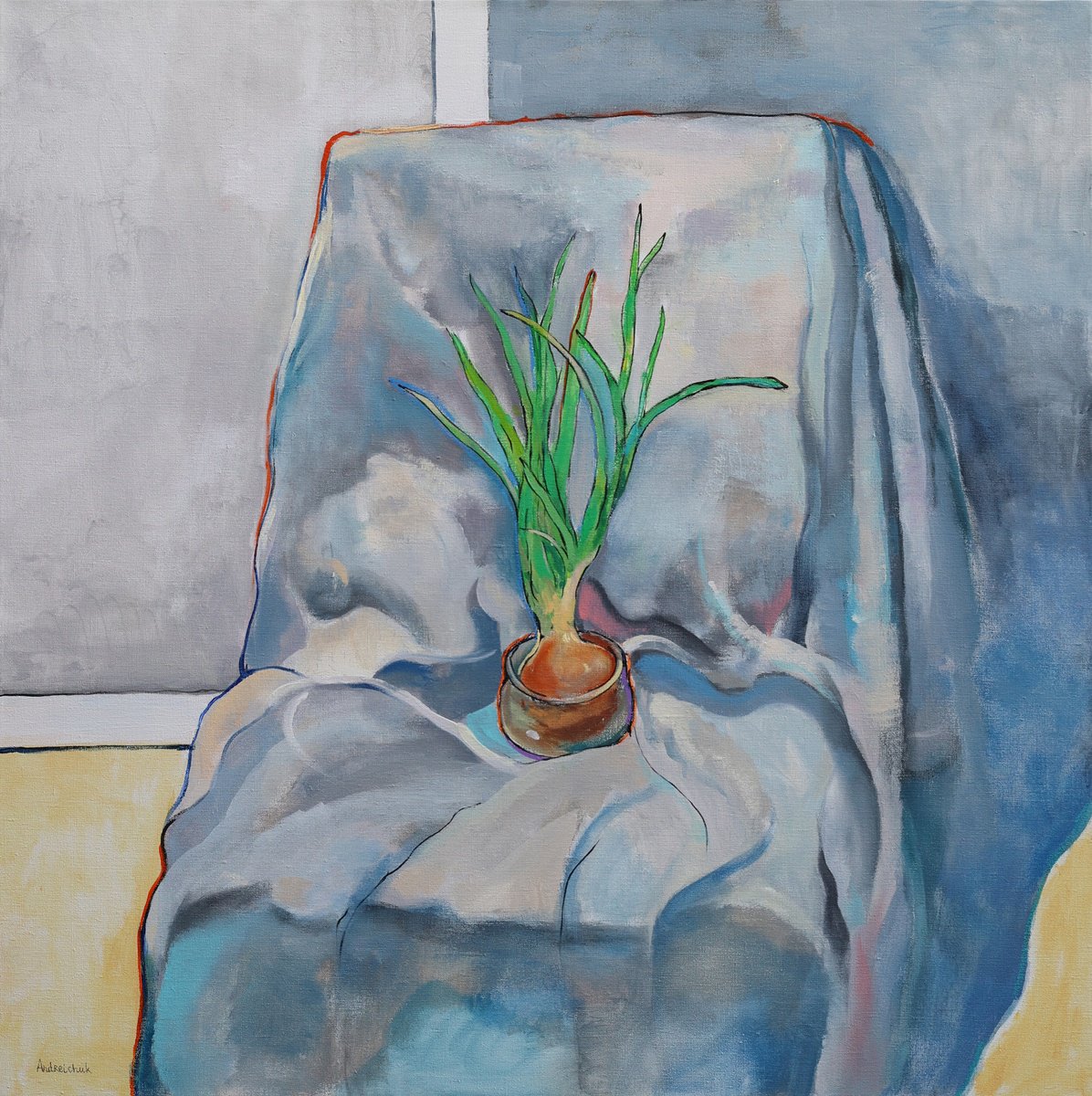 Still Life With Onion By Artem Andreichuk, 39 X 39, Artwork For Sale On Artfinder