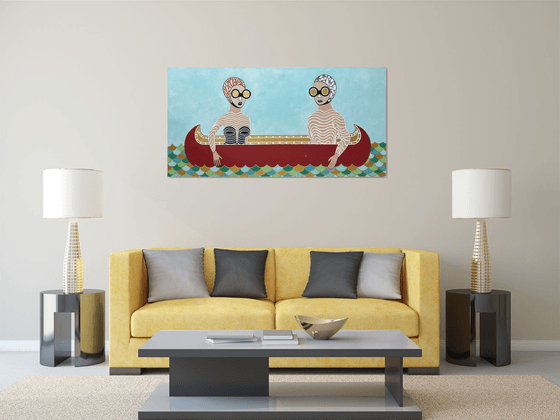 Red canoe