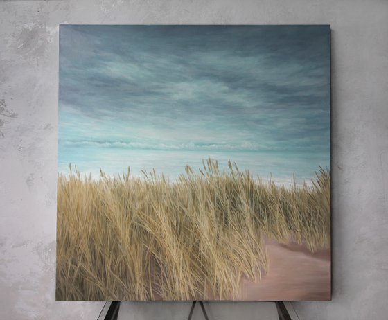 "Spikelets" Field landscape oil art