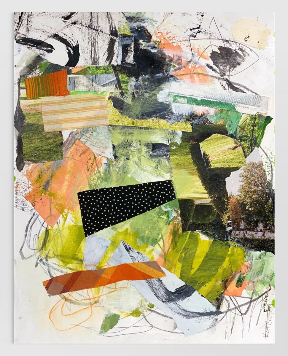 Organic Abstract Collage By Kat Crosby, 11 X 14", Changing Seasons, Original Artwork