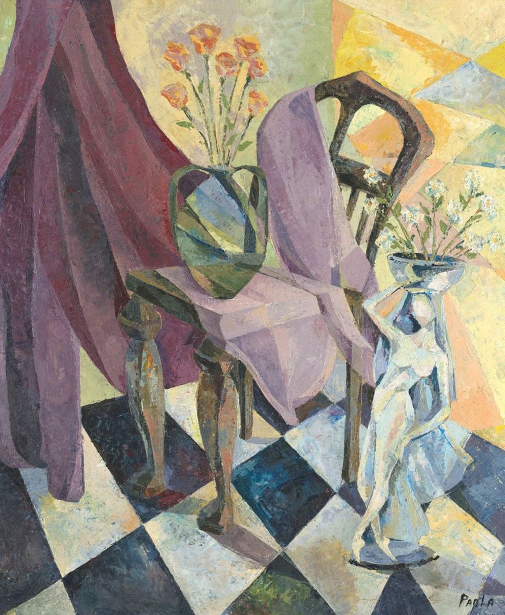 Geometric Oil Painting , Wonderland By Paola Minekov, 24 X 28, Artwork For Sale On Artfinder