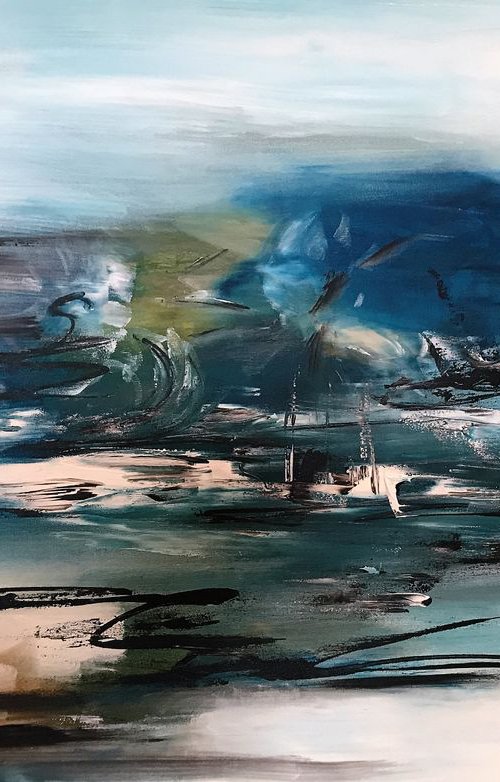 Landscape Oostvaarders plassen Lelystad by Tiny de Bruin