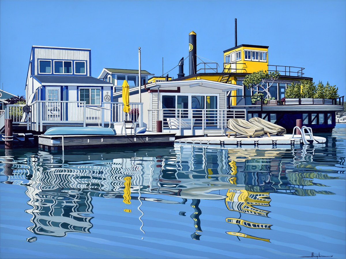 Yellow Ferry Dock #4 by Alex Nizovsky