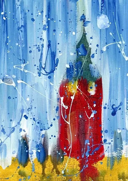 Rainy Elizabeth Tower by Morgana Rey
