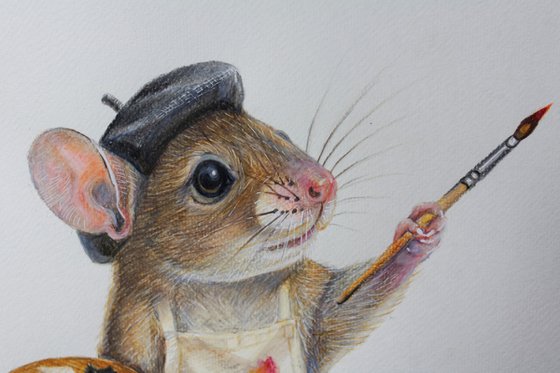 Mouse-terpiece - Colored Pencil Drawing