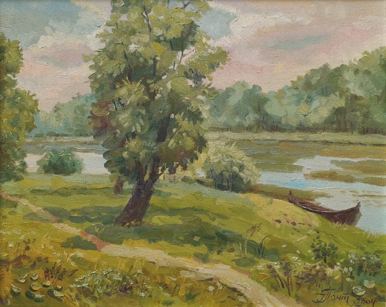 By the river