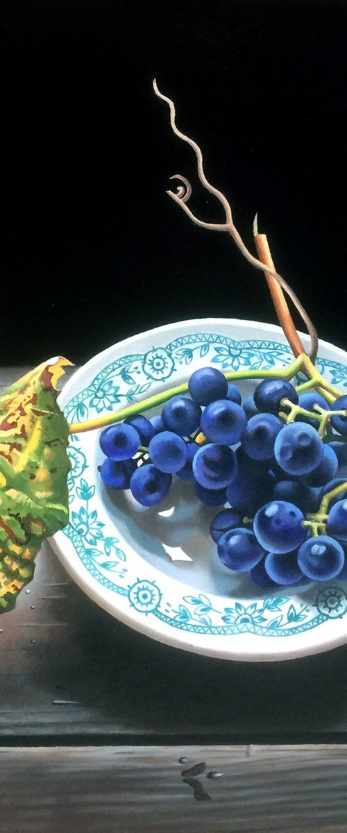 Still Life with Grapes by Alexander Titorenkov