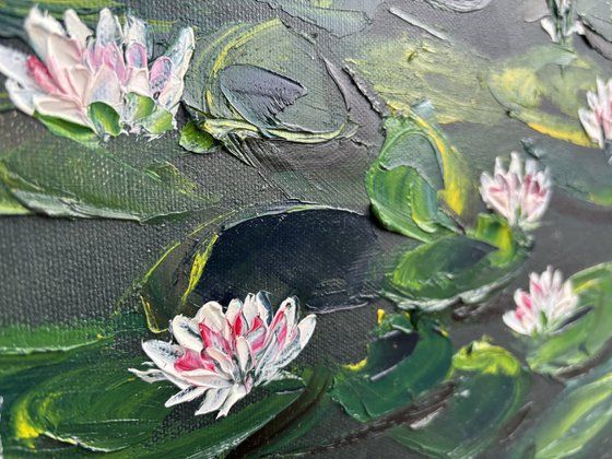 Waterlilies. Pleinair painting