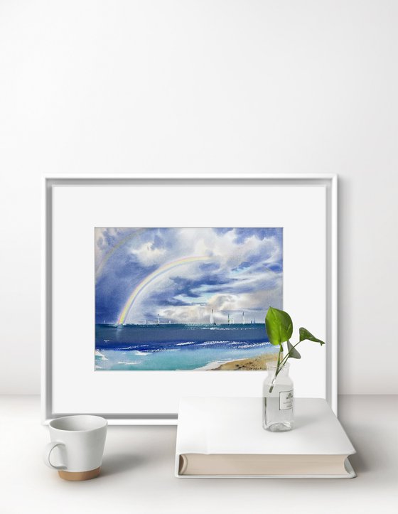 Rainbow over the sea Regatta