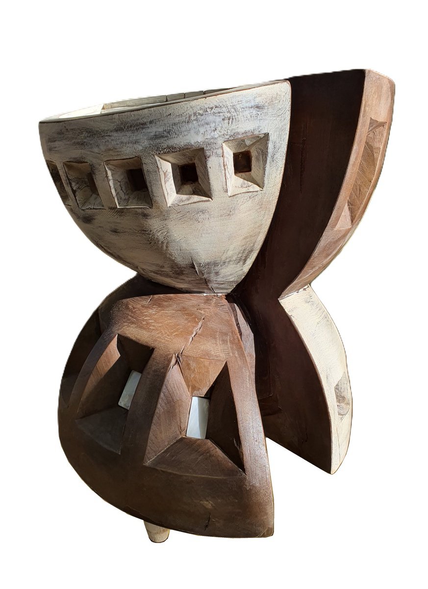 Expressive Wood Sculpture , Rendezvous By George Troyanov, 13 X 14, Artwork For Sale On Artfinder