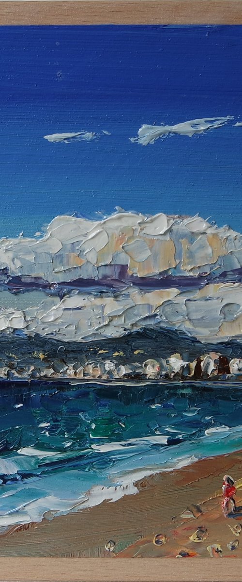 'TURKISH RIVIERA, ALANYA' - Small Oil Painting on Wood Panel by Ion Sheremet