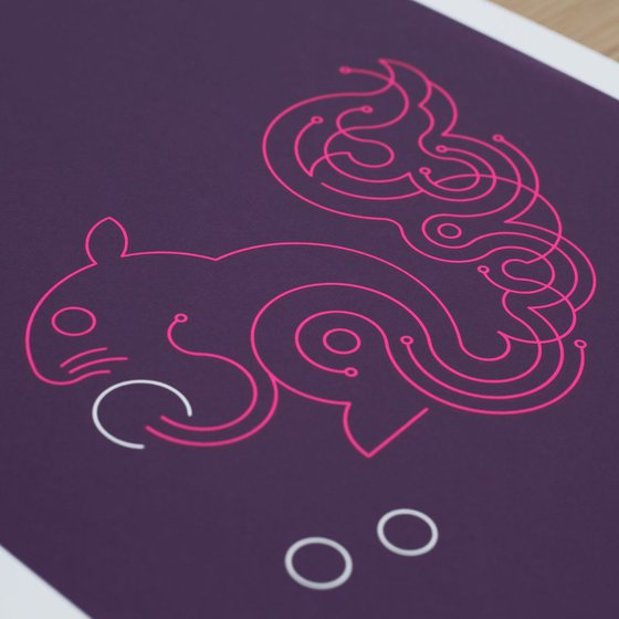 Squirrel A3 limited edition screen print