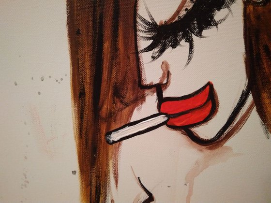 Dirty smoking girl