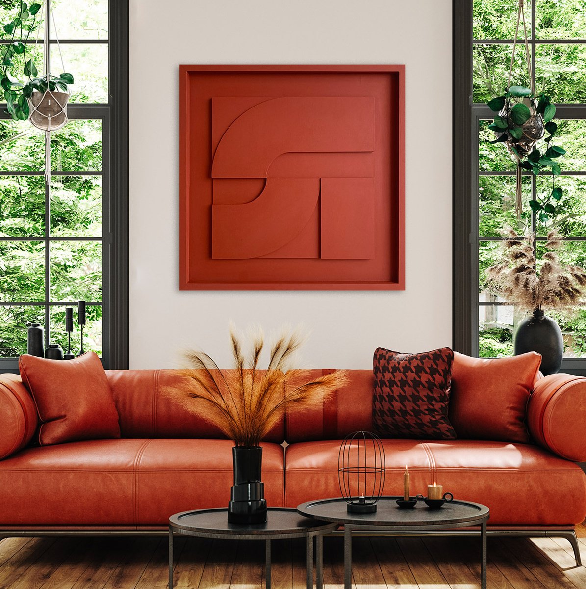 Geometric Abstract Relief By Liam Roberts, 30 X 30", Symphony, Original Artwork