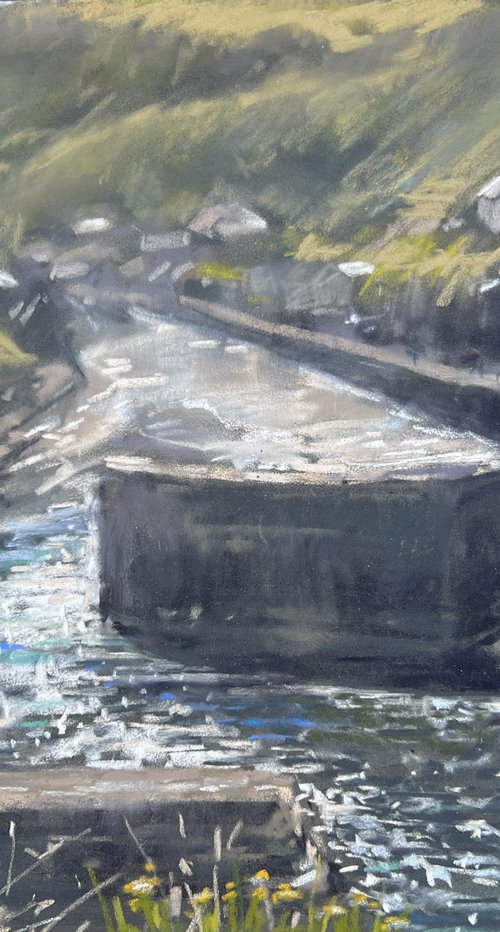 Boscastle, receding tide by Louise Gillard