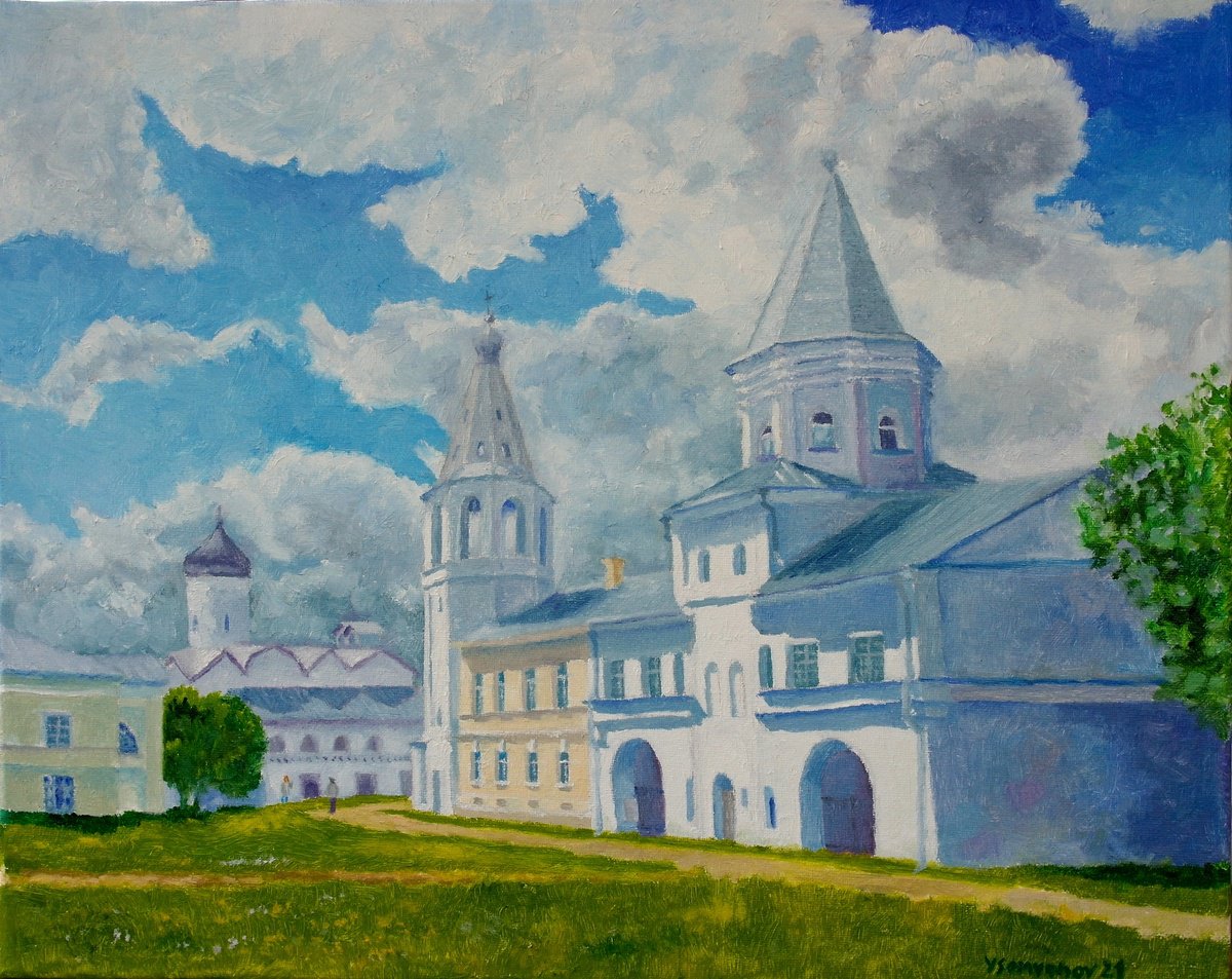 Novgorod, The Great, Church And Gate By Juri Semjonov, 20 X 16, Artwork For Sale On Artfinder