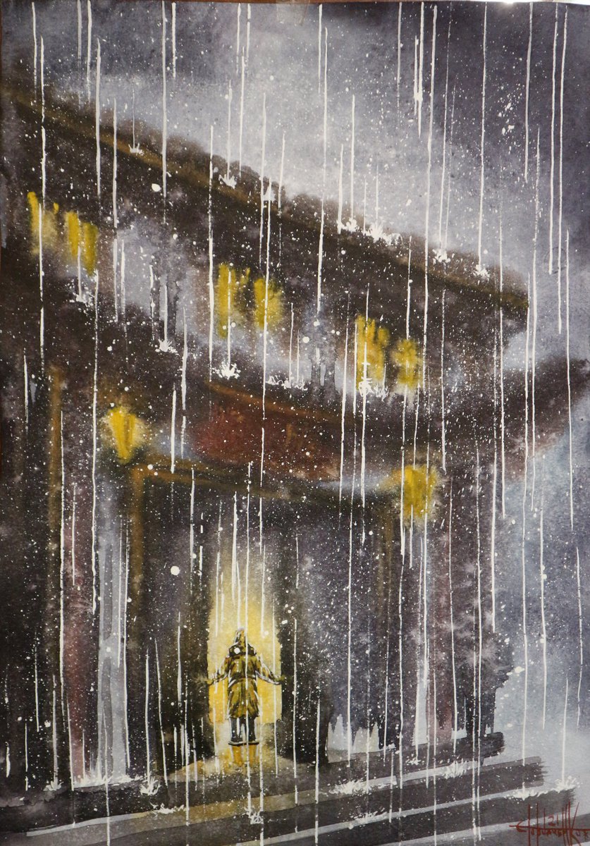 Impressionistic Cityscapes Watercolour By Eugene Gorbachenko, 17 X 24, Doors To The Temple 2021 Watercolor On Paper 60X42, Artfinder