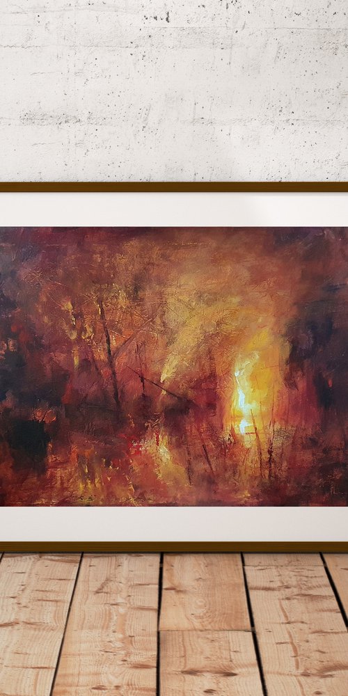" Harbor of destroyed dreams - Midnight Fire " by Ivan  Grozdanovski