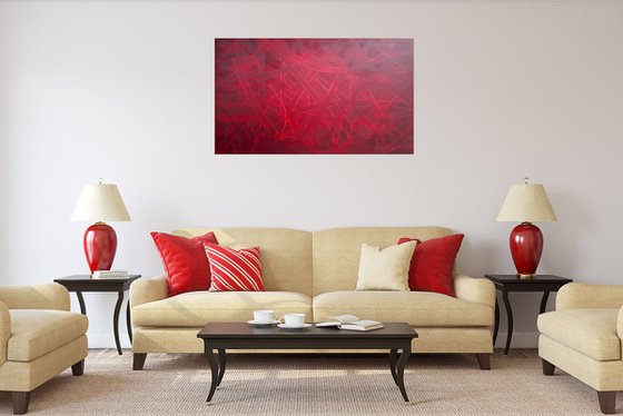 The Heart - Large textured abstract painting