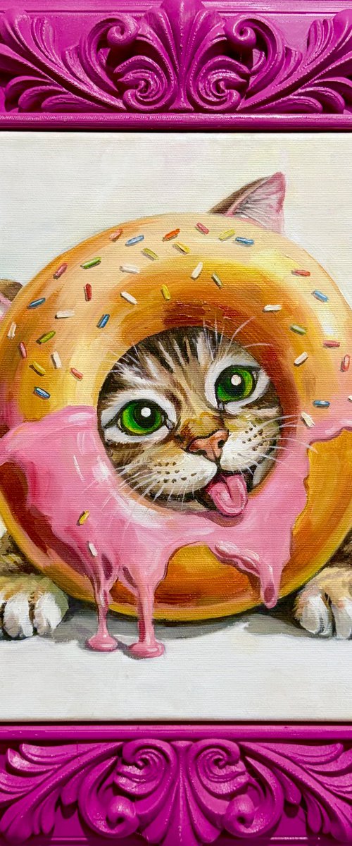 Cat in a Donut by VICTO